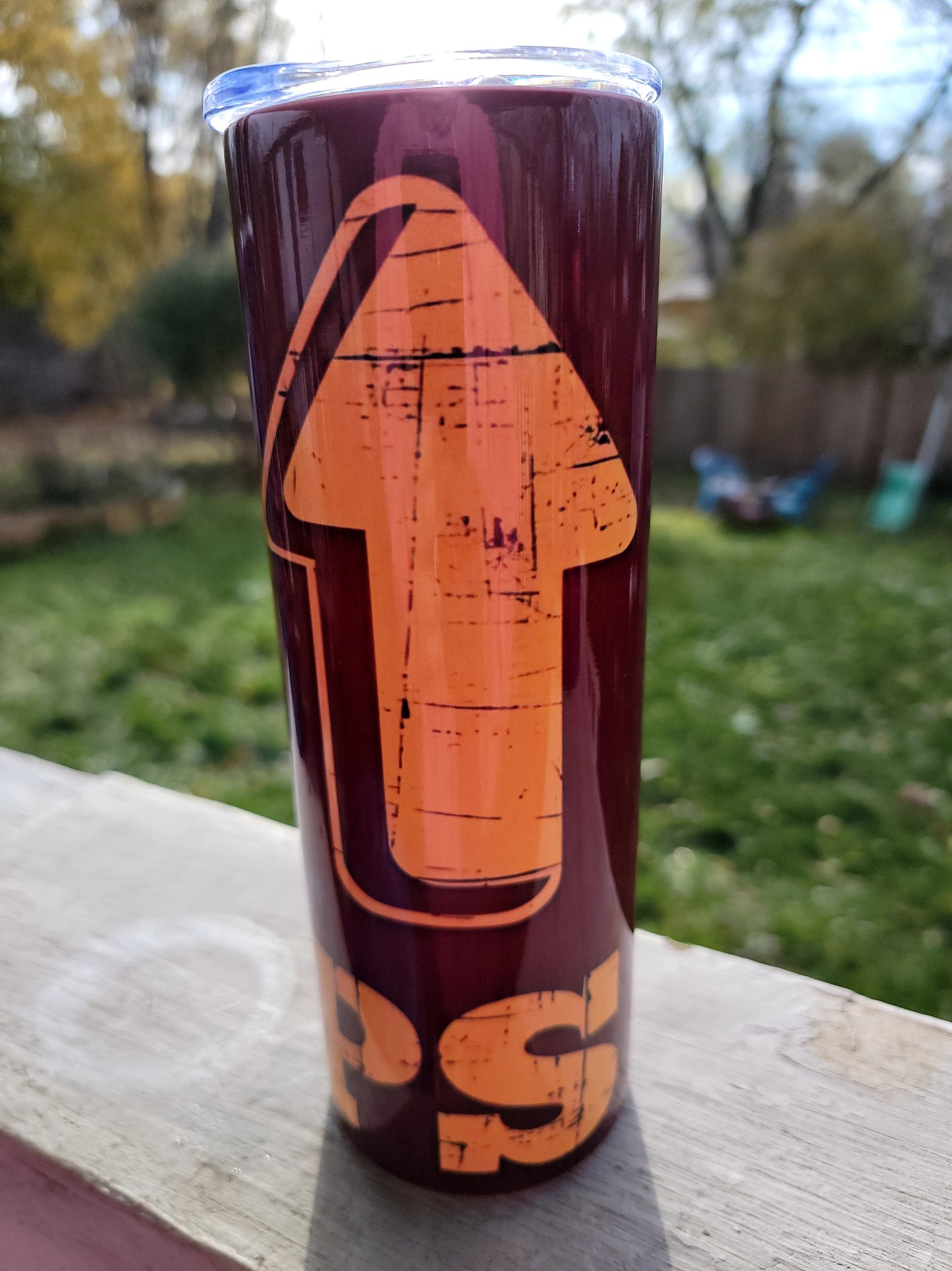 CMU - FIRE UP CHIPS- 20-ounce Stainless Steel tumbler