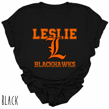 Leslie Blackhawks -Adult T-shirt -style 1