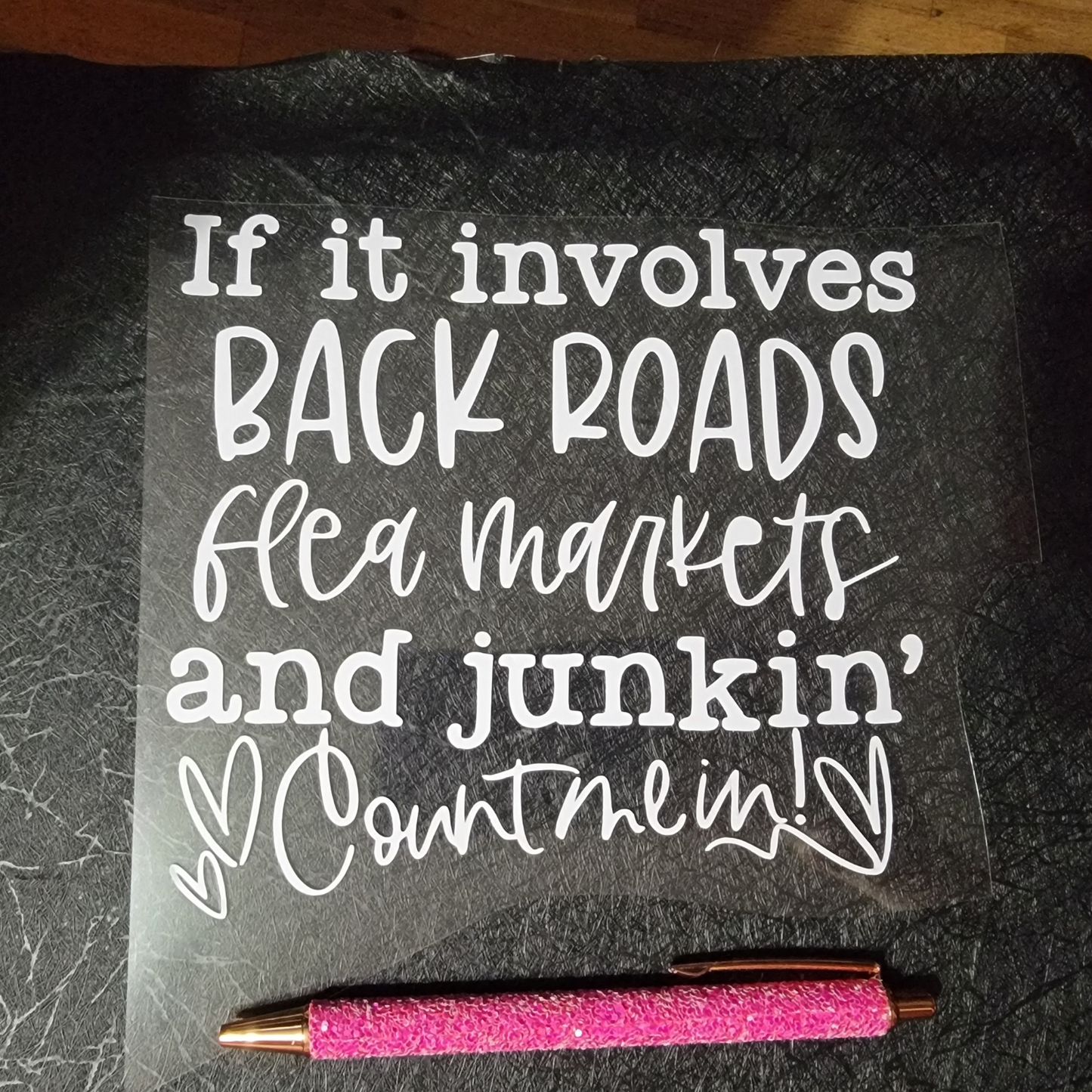 If it involves backroads, flea markets and junkin' count me in- Decal