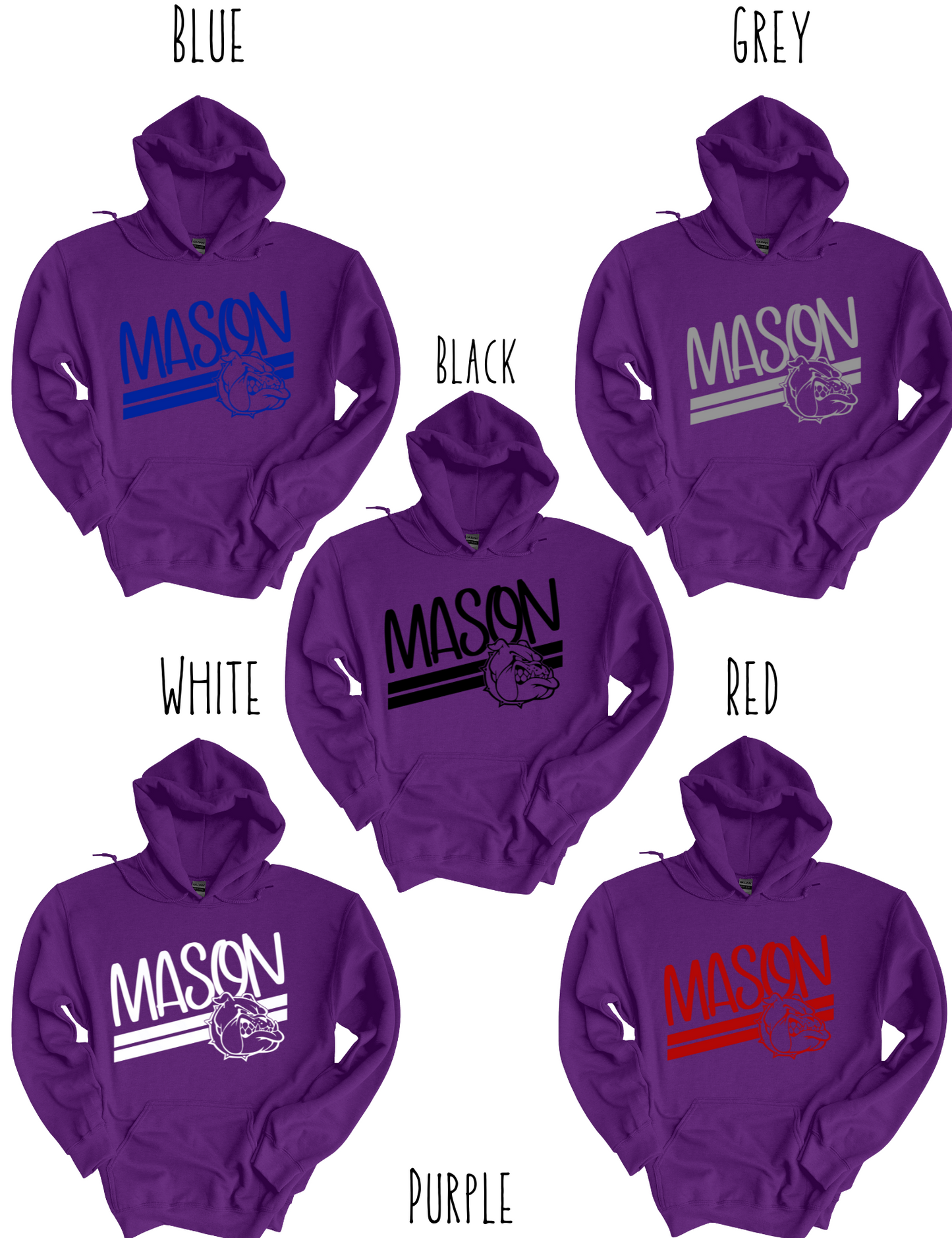 Mason Bulldogs - Adult Hoodie - Style 5