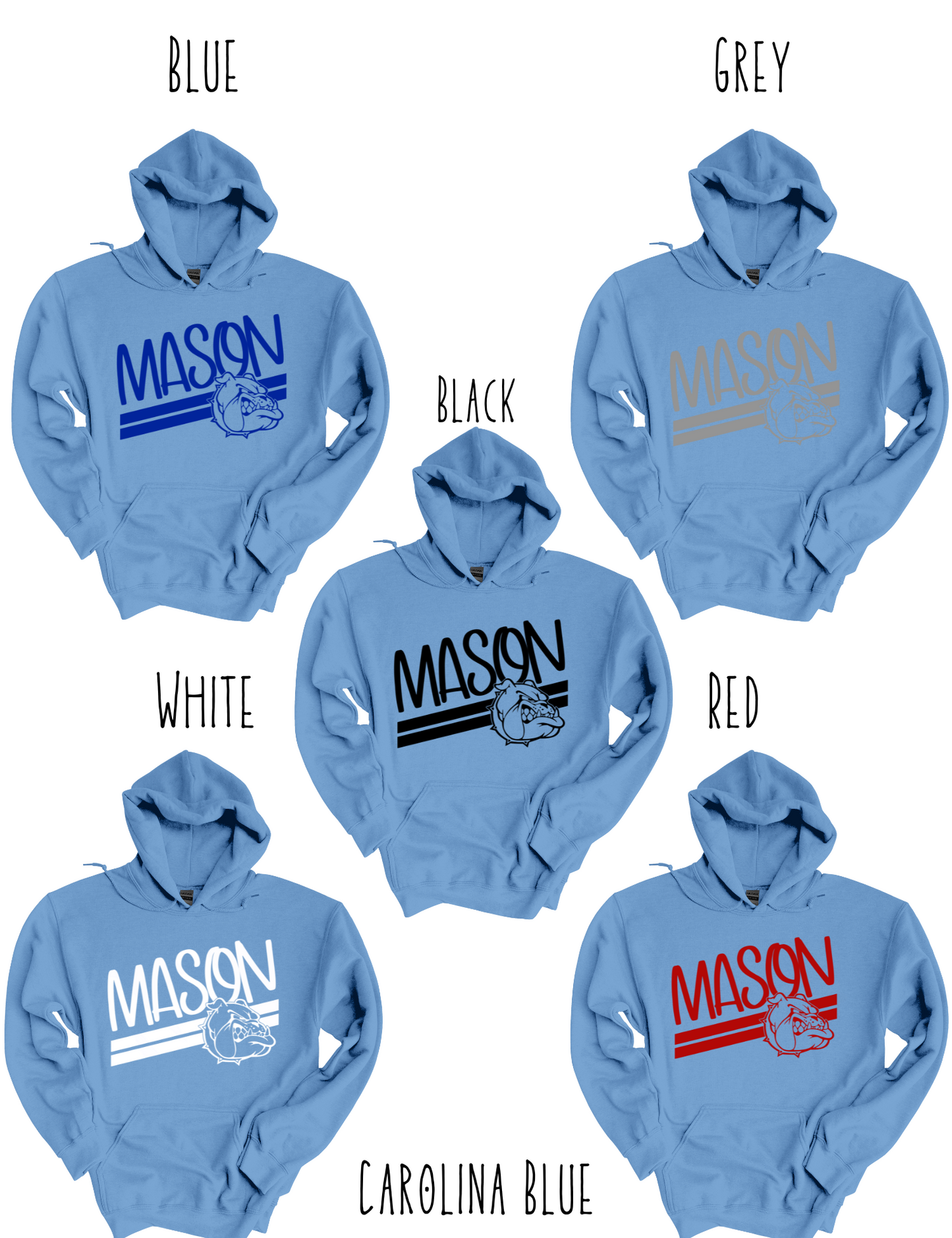 Mason Bulldogs - Adult Hoodie - Style 5