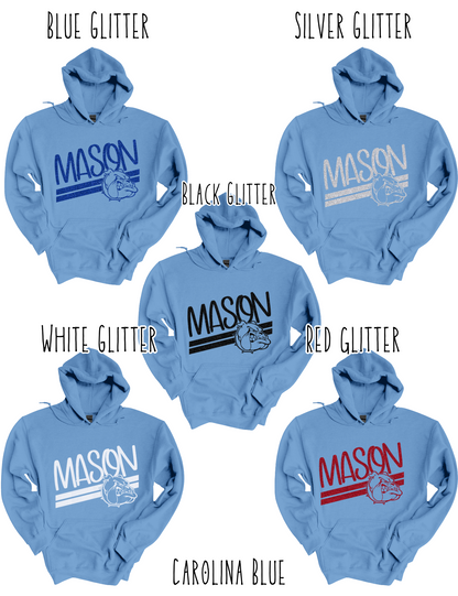 Mason Bulldogs (GLITTERED VERSION)- Adult Hoodie - Style 5