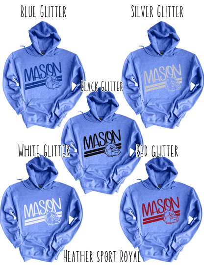 Mason Bulldogs (GLITTERED VERSION)- Adult Hoodie - Style 5