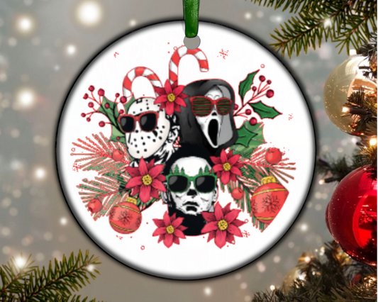 Horror - Jason, Michael, Scream Christmas Ceramic Ornament