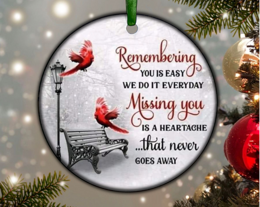 Cardinal - Remembrance Ceramic Ornament