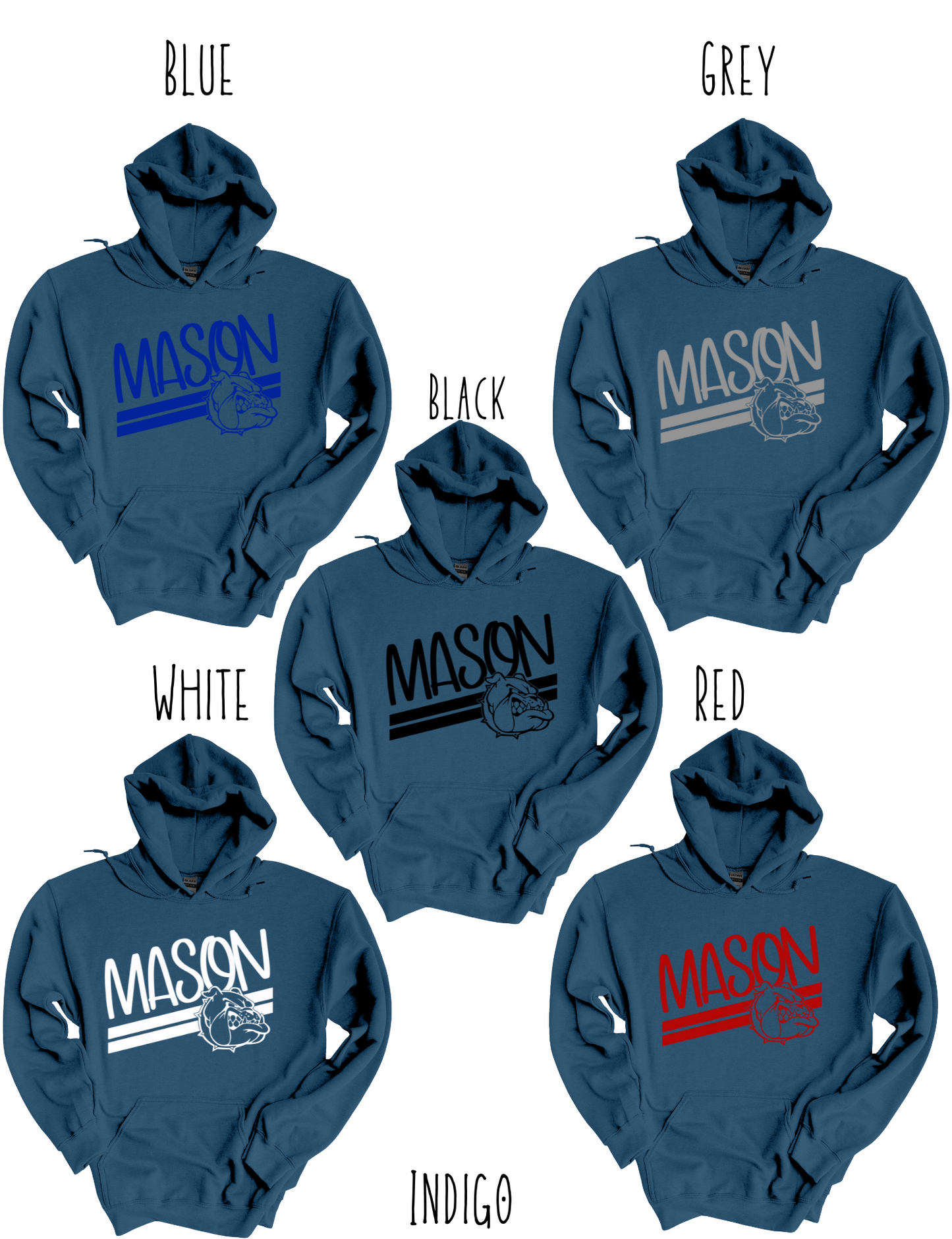 Mason Bulldogs - Adult Hoodie - Style 5