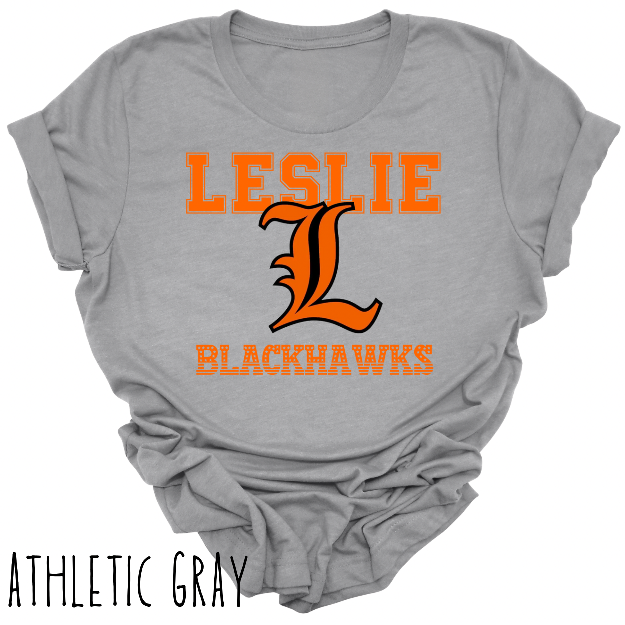 Leslie Blackhawks -Adult T-shirt -style 1