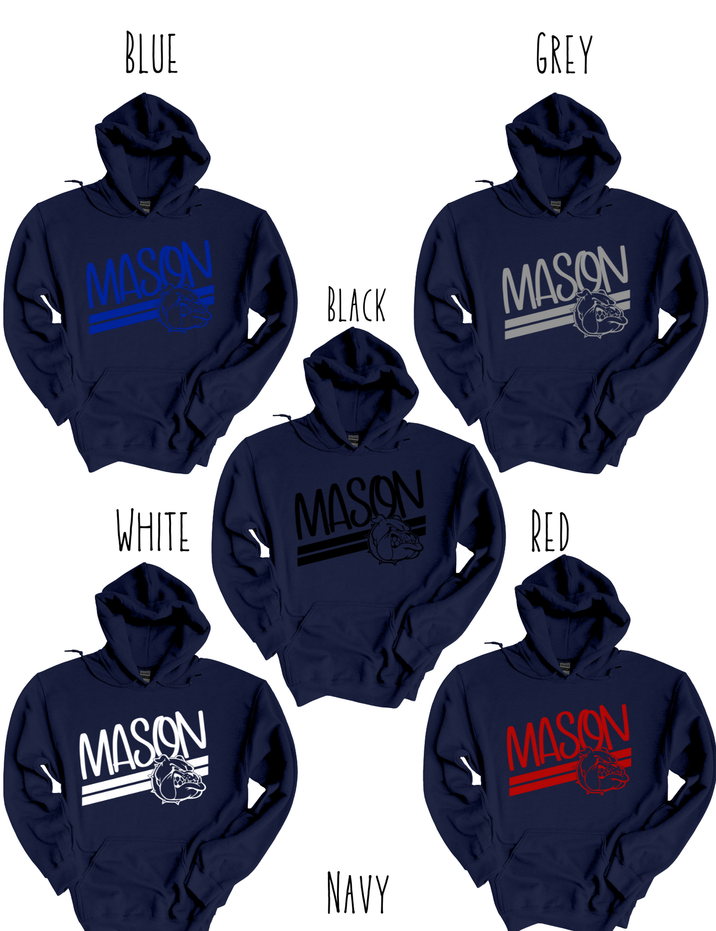 Mason Bulldogs - Adult Hoodie - Style 5