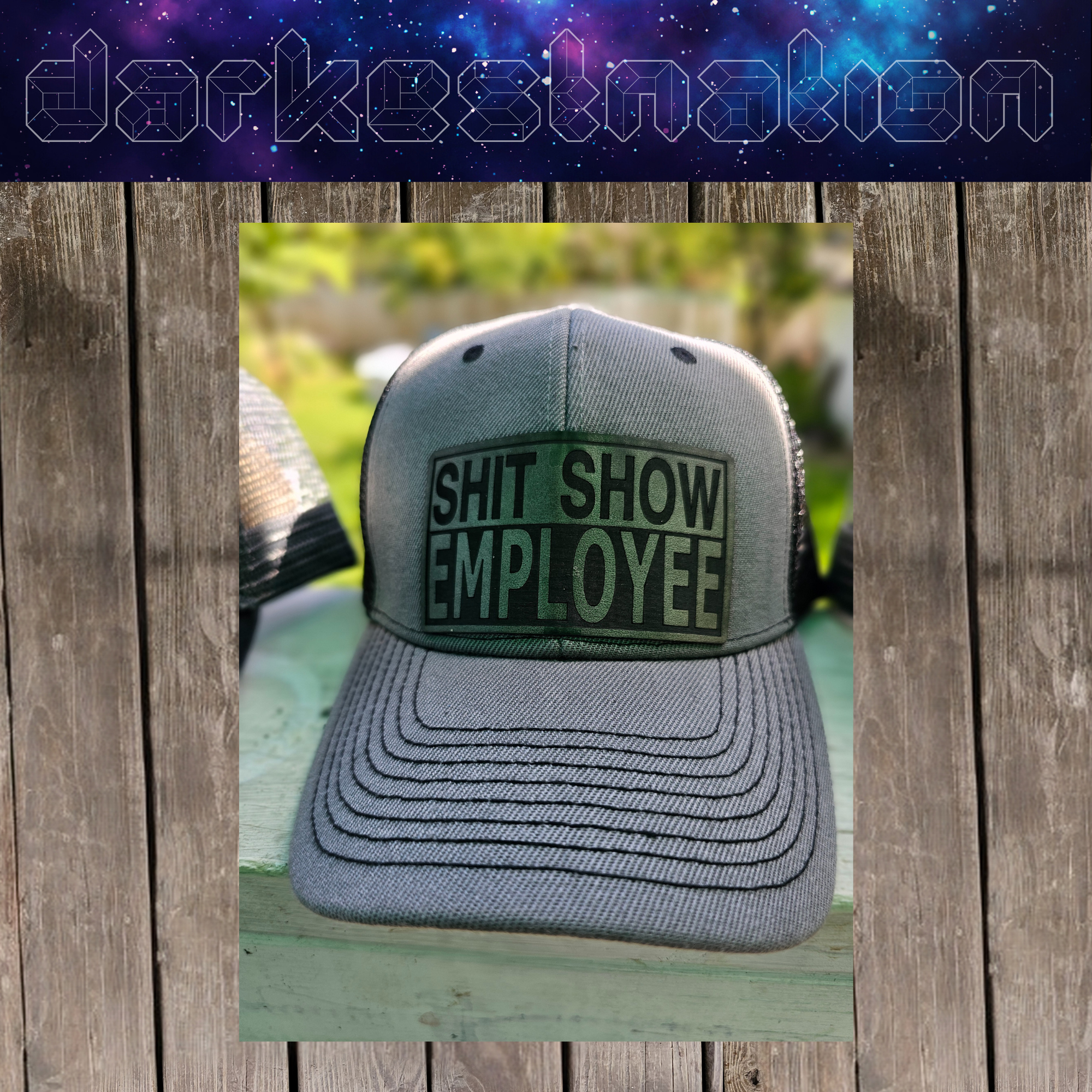 Shitshow Patch Shitshow Employee laser engraved leather patch hatch – DarkestNATION LLC