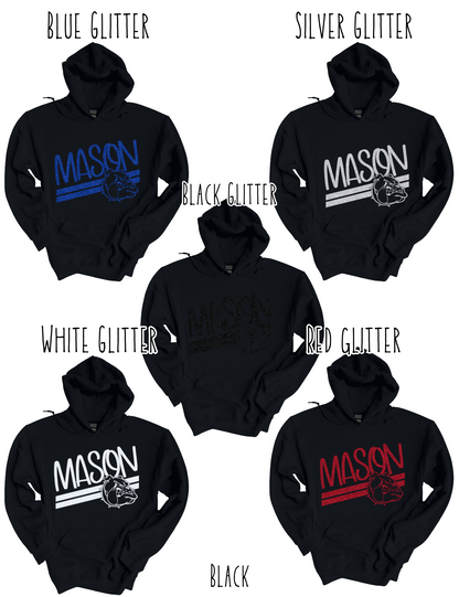 Mason Bulldogs (GLITTERED VERSION)- Adult Hoodie - Style 5