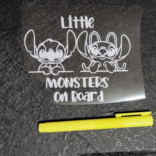 Stitch - Little monsters on board - Decal