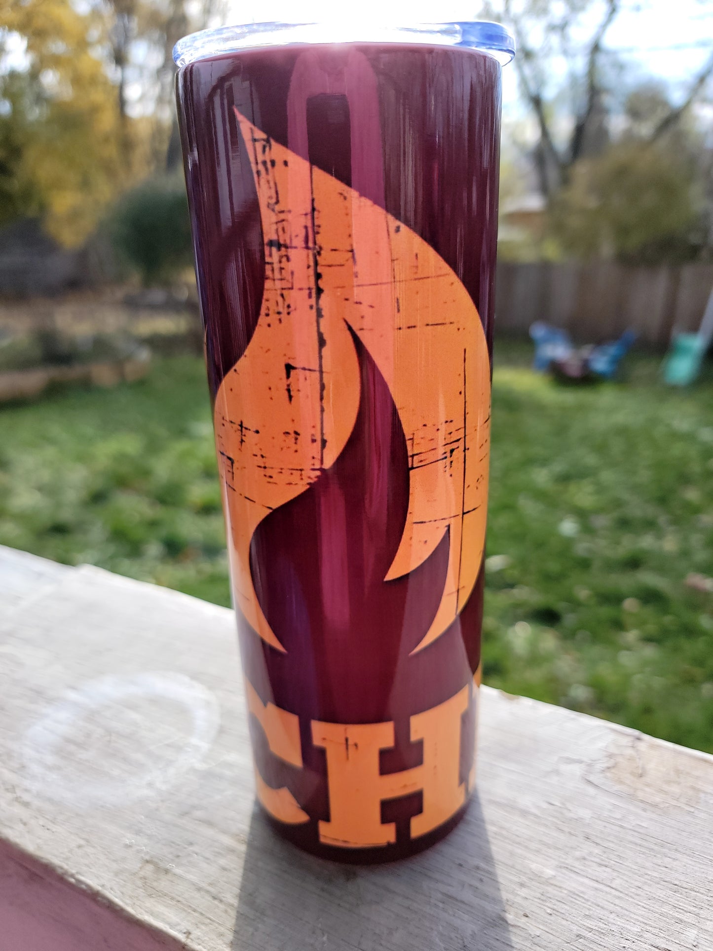 CMU - FIRE UP CHIPS-  20-ounce Stainless Steel tumbler