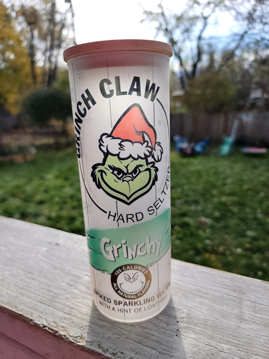 Grinch Claw - 25-ounce Frosted Glass tumbler