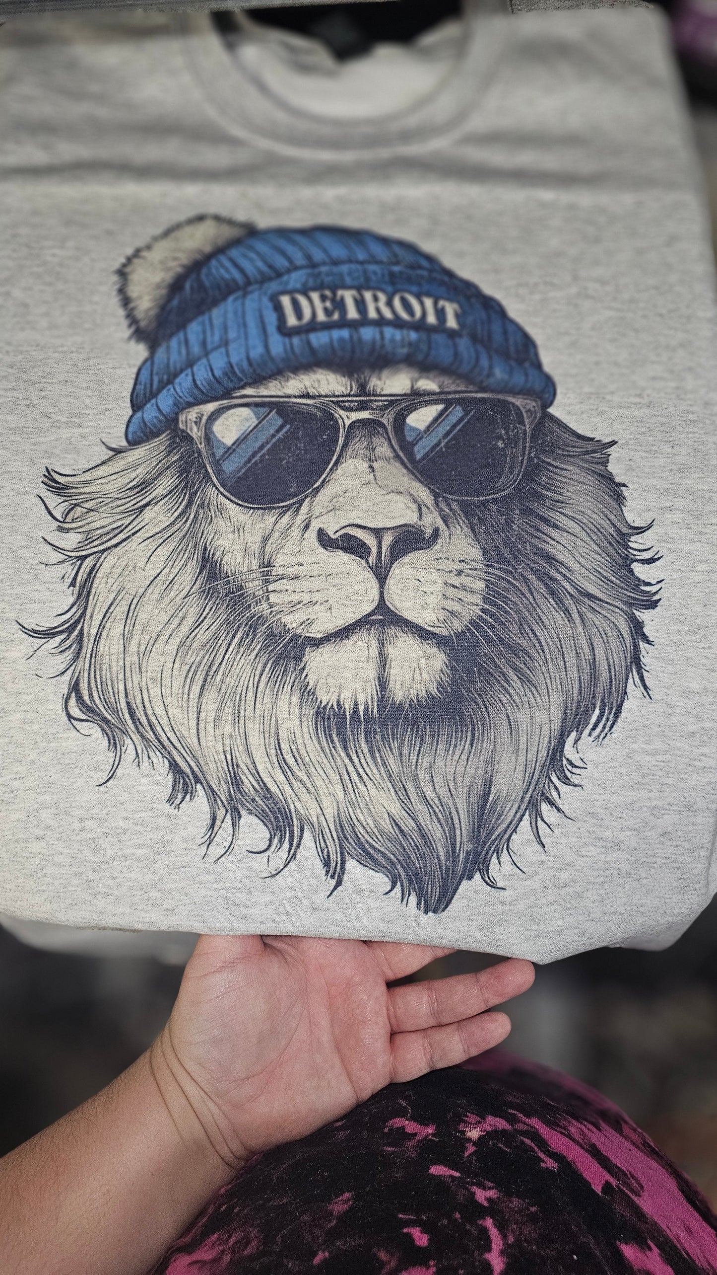 Retro Lion with Beanie