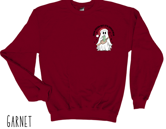 Dead inside but its Christmas Pocket - Adult Crewneck