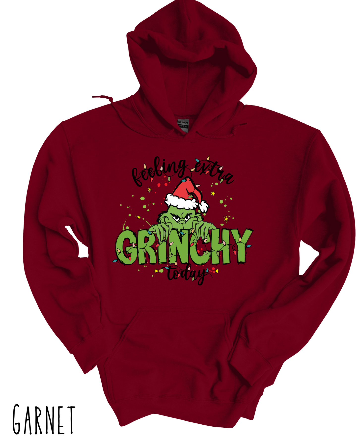 Feeling Extra Grinchy today Adult Hoodie