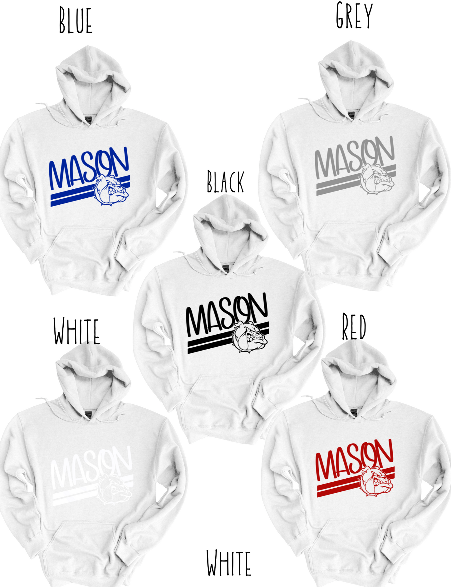 Mason Bulldogs - Adult Hoodie - Style 5