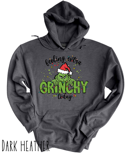 Feeling Extra Grinchy today Adult Hoodie