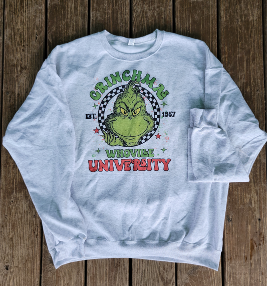 Grinchmas University - YOUTH Crewneck