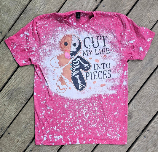 Cut my life into pieces bleached vintage t-shirt