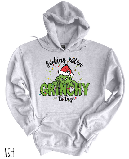 Feeling Extra Grinchy today Adult Hoodie