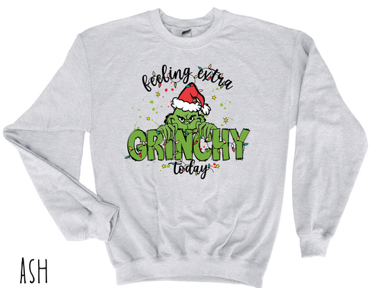 Feeling extra Grinchy today Adult Crewneck