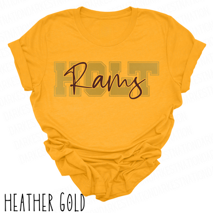 Holt Rams -Adult T-shirt - Style 4