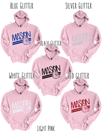 Mason Bulldogs (GLITTERED VERSION)- Adult Hoodie - Style 5