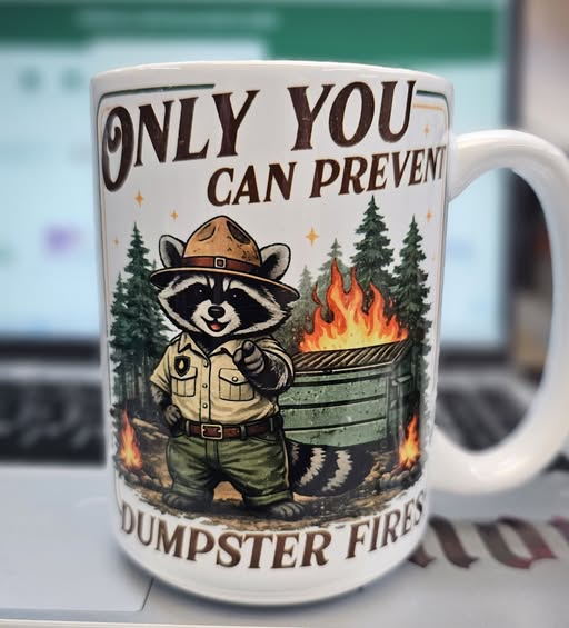 Only you can prevent dumpster fires - 15 ounce mug