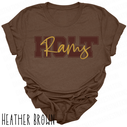 Holt Rams -Adult T-shirt - Style 3