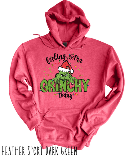 Feeling Extra Grinchy today Adult Hoodie