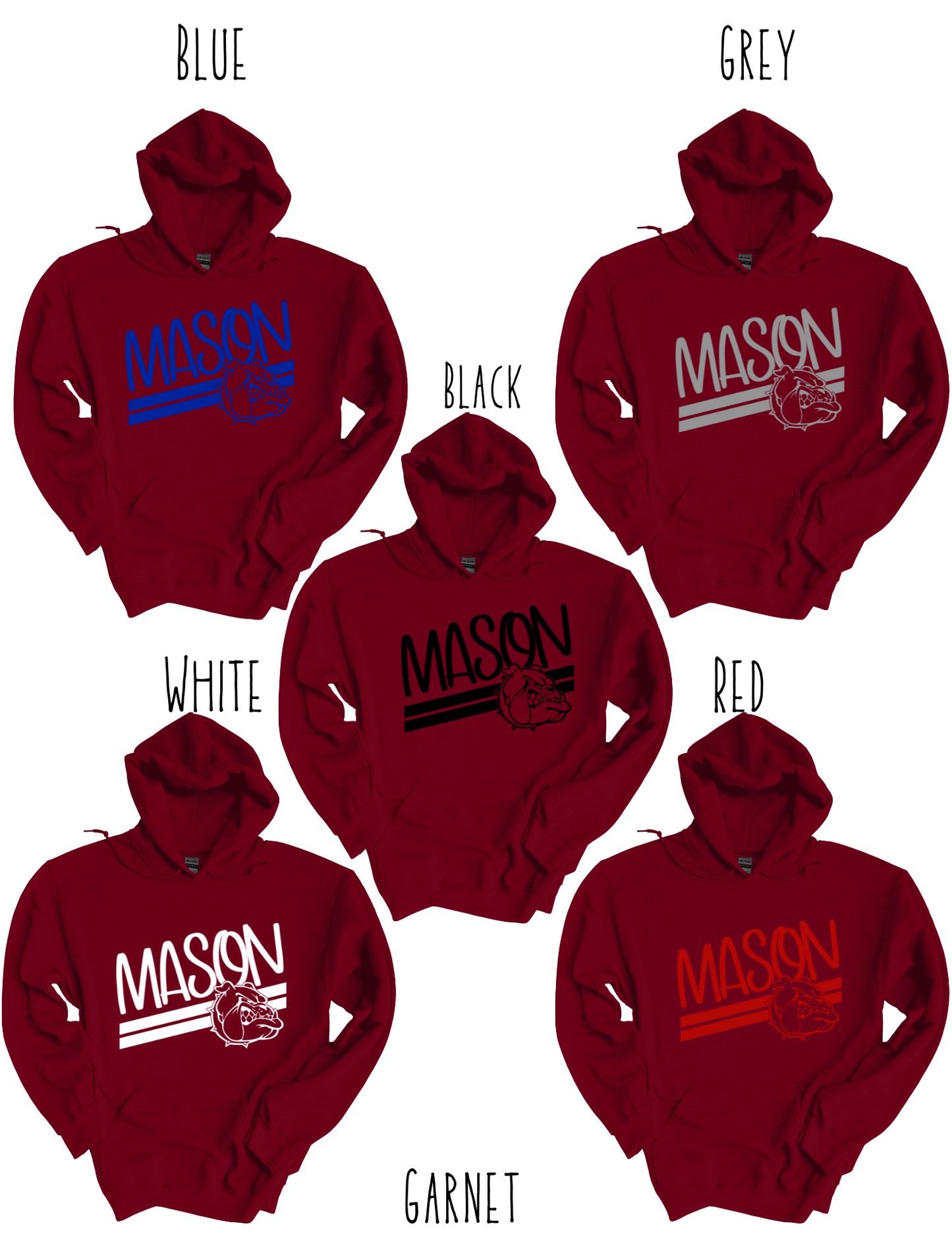 Mason Bulldogs - Adult Hoodie - Style 5