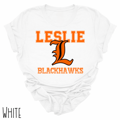 Leslie Blackhawks -Adult T-shirt -style 1