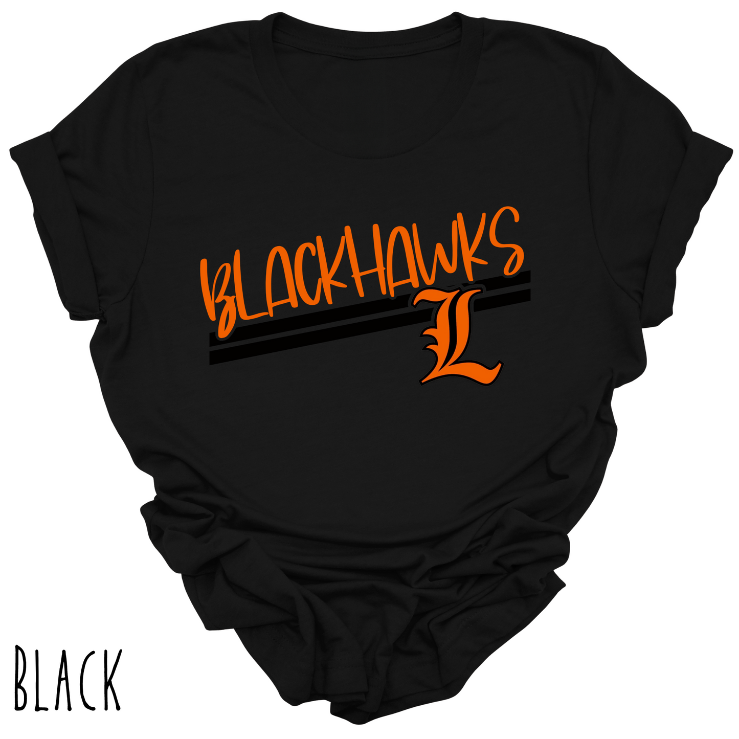 Leslie Blackhawks -Adult T-shirt -style 2