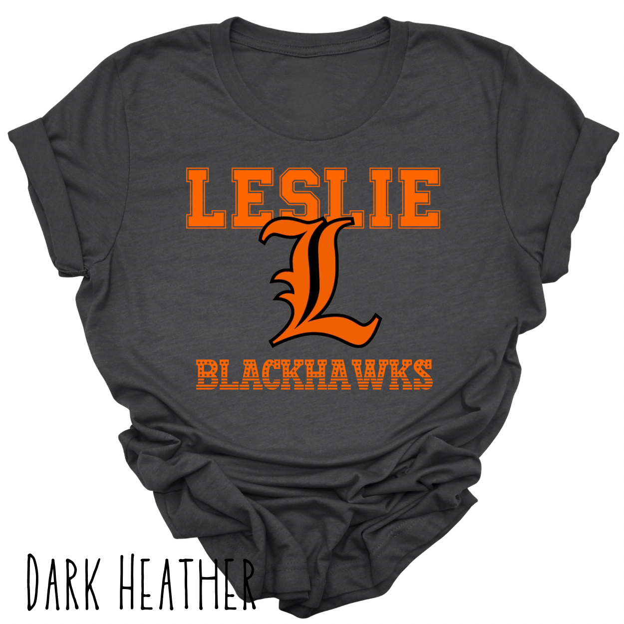 Leslie Blackhawks -Adult T-shirt -style 1