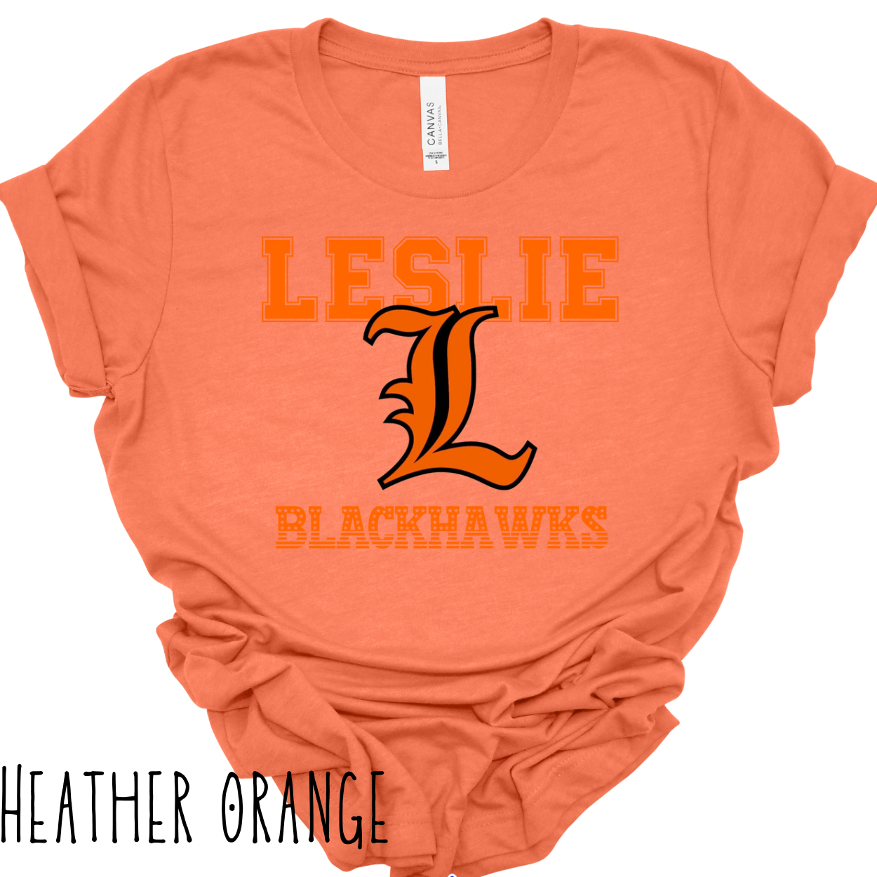 Leslie Blackhawks -Adult T-shirt -style 1