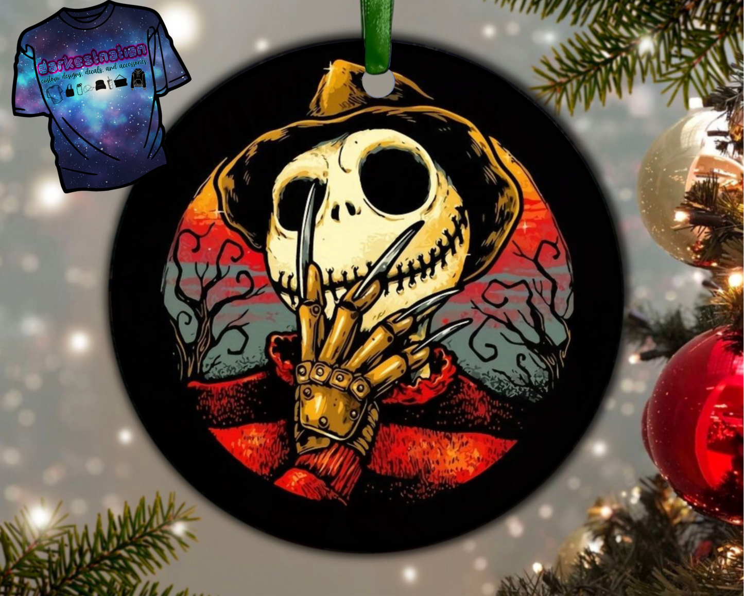 Jack Skellington as Freddy Ceramic Ornament