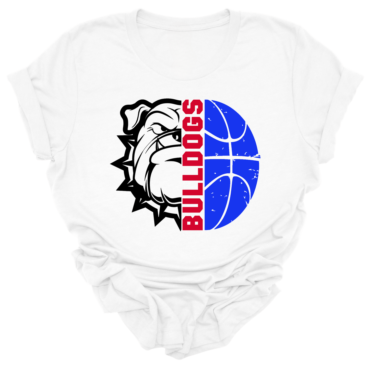 Bulldogs Basketball- Adult T-shirt