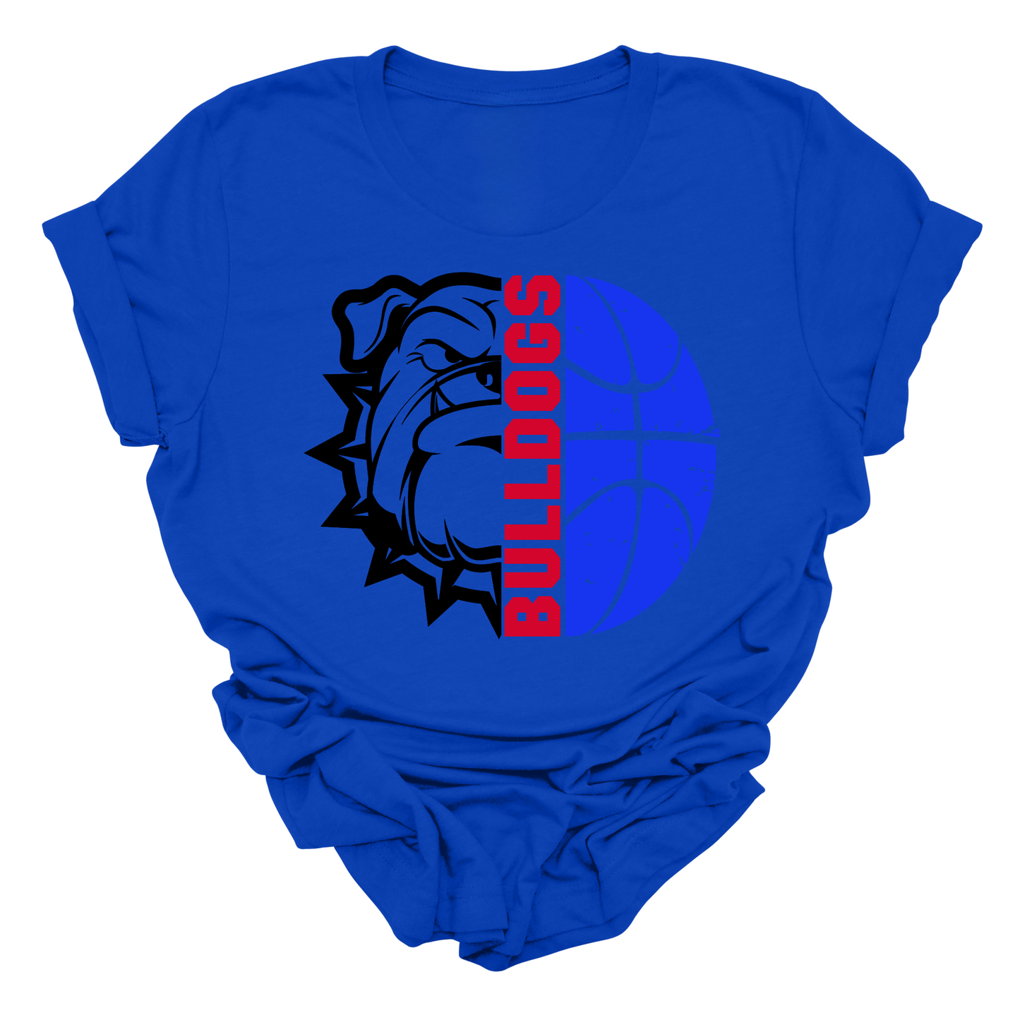 Bulldogs Basketball- Adult T-shirt