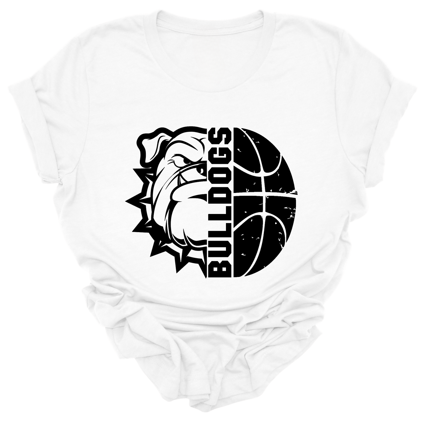 Bulldogs Basketball- Adult T-shirt