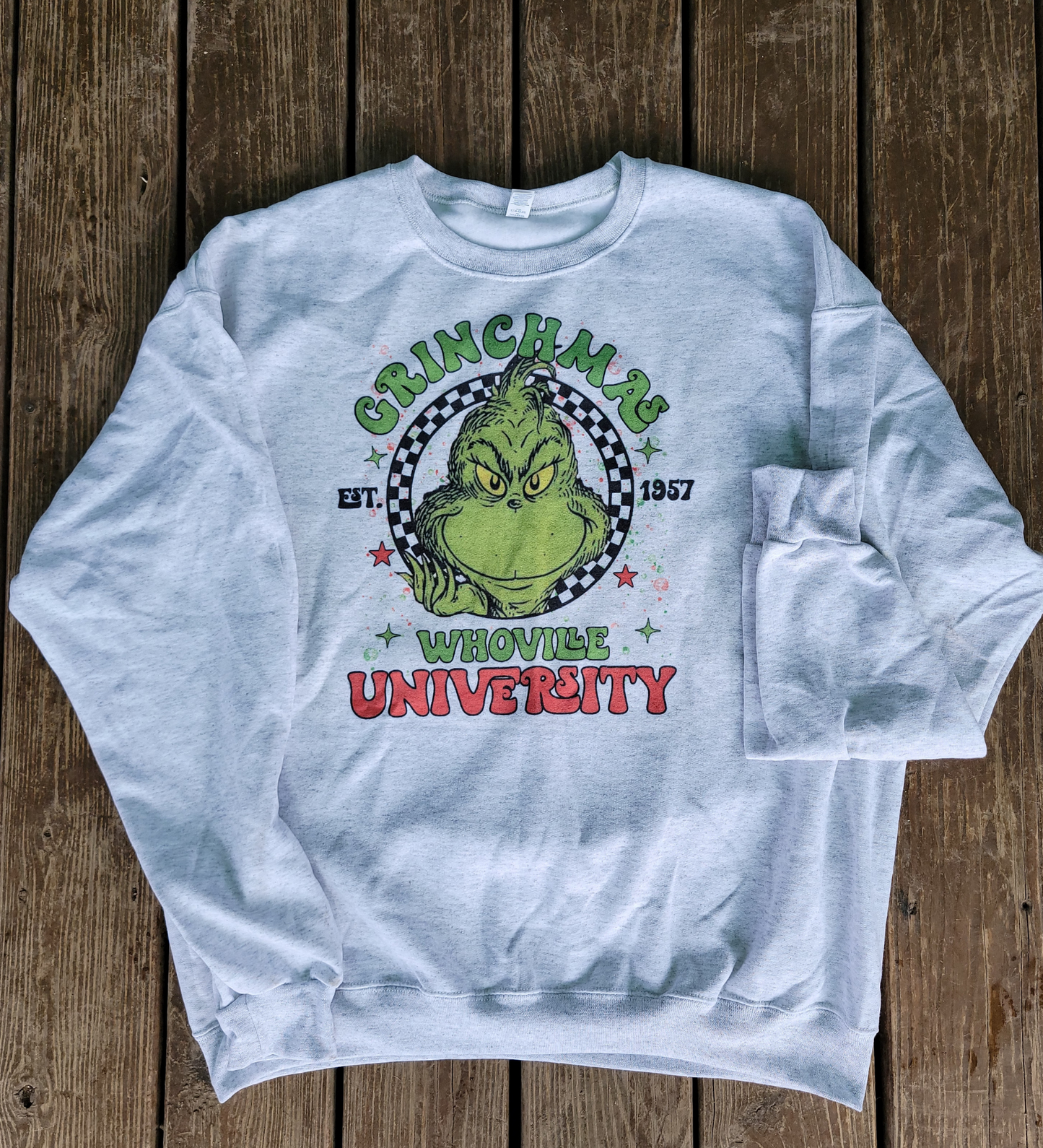 Grinchmas Whoville University- Adult Crewneck