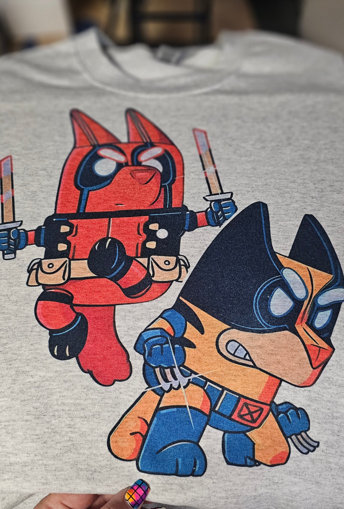 Bluey Deadpool and Wolverine -  Adult sizes